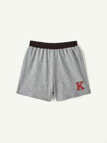 Cozy Pixies Baby Boy Letter Printed Round Neck Short Sleeve Top & Casual Shorts 2pcs/Set - Grey - View 5