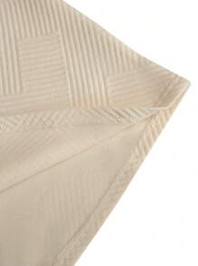 Manfinity Homme 男裝拉鍊半開襟短袖polo衫和短褲套裝 - 卡其色 - 查看 4