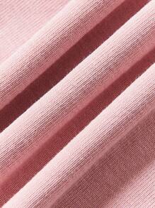 Cozy Pixies Baby Girl Snug Fit Pajama Set With Cartoon Animal Pattern Short Sleeve Top And Casual Shorts Matching Set - Pink - View 5