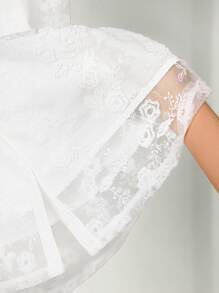 SHEIN Clasi Robe Chemise Transparente En Maille Florale Pour Femmes