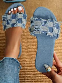 1pair New Fashion Flat Sandals For Women's Casual & Vacation Wear