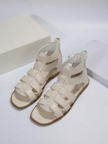 Sandalias Romanas A La Moda Para Mujer, Adecuadas Para Exteriores Y Playa - Beis - Ver 3