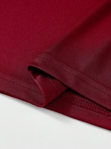 Manfinity Dauomo Men's Compass Mountain Printed Round Neck T-Shirt - Burgundy - View 6