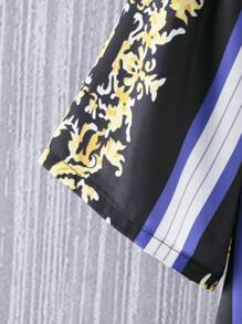 Manfinity LEGND 男士印花短袖鈕扣襯衫 - 彩色 - 查看 5