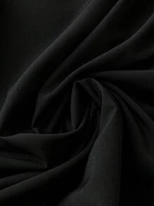 SHEIN LUNE Vestido Negro Suelto De Talla Grande Y Simple Para Mujer - Negro - Ver 4