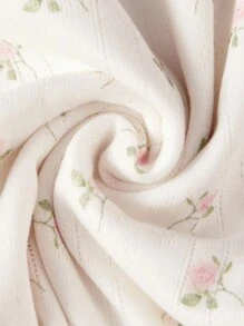 SHEINNeu 可爱甜美芭蕾粉色蝴蝶结小花朵夏季女式连衣裙