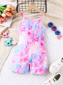 年輕女孩可愛簡約DOPA卡通小馬紋連身褲帶 - 彩色 - 查看 2