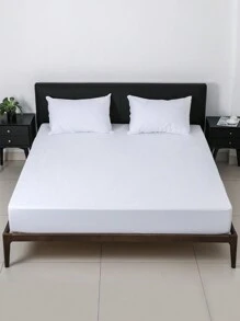 1pc Waterproof Mattress Protector, Soft Comfortable Breathable Solid Color Bedding Mattress Cover Assembly, For Bedroom Guest Room Dormitory Hotel, Waterproof And Super Soft Breathable Mattress Cover For Comfort And Protection, Machine Washable - White - View 2