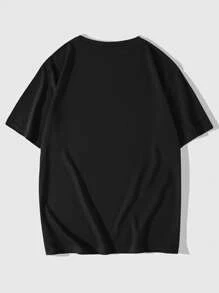 ROMWE MEN Street Life Men Alien Graphic Y2k T-Shirt - Black - View 2