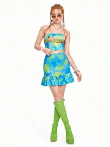 SHEINNeu Niềm vui Dopamine Giải trí In Của phụ nữ Bộ - Nhiều màu - Xem 3