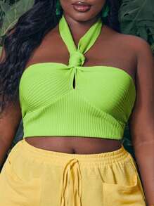 Slaydiva Top De Punto Slim Con Correa De Lana Para Mujeres De Talla Grande Para Vacaciones Y Ocio