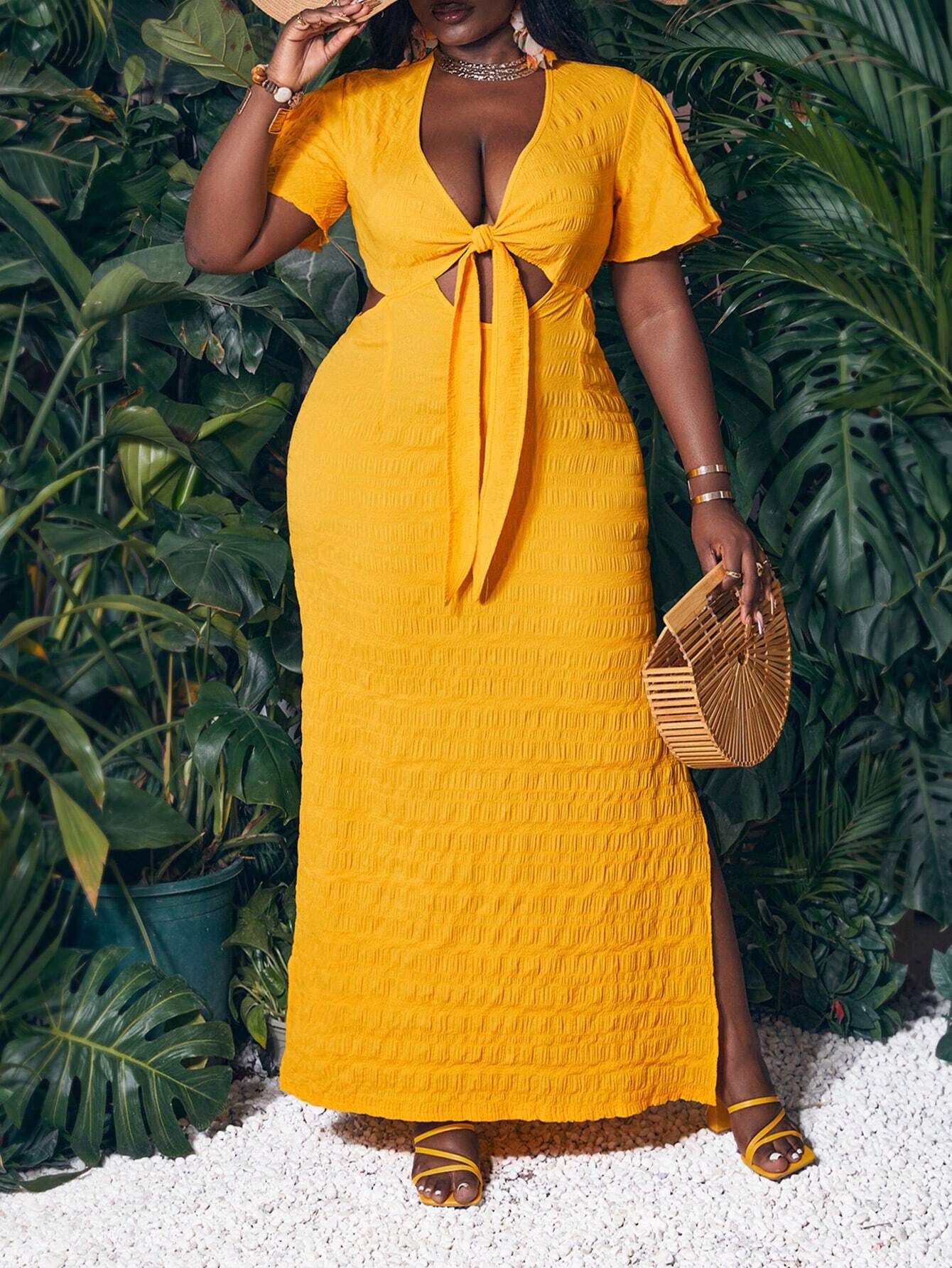 SHESTARR Women's Plus Size Summer Maxi Dress Casual Boho