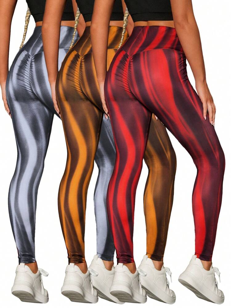 Sports Yoga Basic Prints  With  LEGGING(3 Pic)