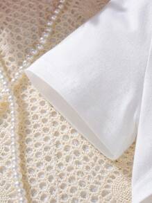 SHEIN Explorewe 青少女字母印花t恤和純色背心裙套裝