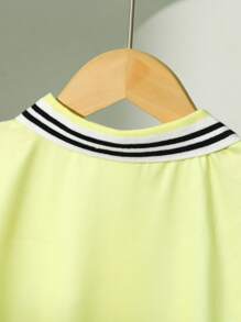 SHEIN Young Boys Classic Color-Block Polo Shirt Casual Outfit