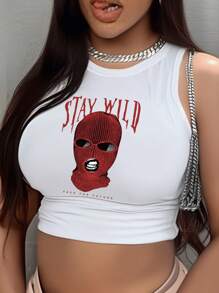 Slaydiva Basic Crew Neck Tight Fit Tank Top For Women, Suitable For Summer - White - View 1