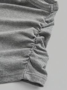 SHEIN EZwear Multicolor Knitted Women's Round Neck Tight-Fitting Tank Top - Multicolor - View 7