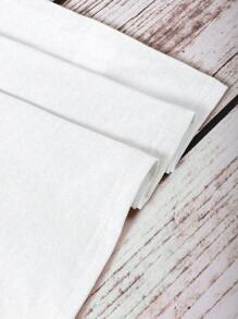 SHEIN LUNE Women's Horse Print Short Sleeve T-Shirt - White - View 4