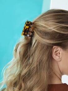 SHEIN Women's Fashion Versatile Tortoise Shell Hair Clip Casual - Yellow - View 5