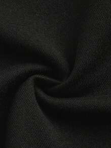 ROMWE Grunge Punk Plus Size Y2K Guitar Vine Distressed Print Colorblock Slim Fit Summer T-Shirt, School - Black - View 3