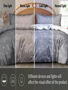 3pcs Hiện đại Kiểu Mỹ Bộ chăn ga gối , Thích hợp Đối với Tất cả các mùa ; Đơn giản , Đúng mốt Và Tươi Thiết kế , Chế tạo Của Polyester A Bên Tính năng Nhiều màu Mô hình hoa , B Bên Là Chất rắn Bao gồm 1 Vỏ chăn Duvet Và 2 Vỏ gối , - Nhiều màu - Xem 10