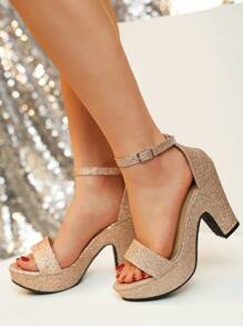 Hàng mới đến Mùa hè Thanh lịch  Thoải mái Linh hoạt Cao gót Đối với phụ nữ - Vàng - Xem 2