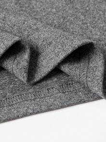 SHEIN LUNE Wine Glass Graphic Print T-Shirt - Dark Grey - View 4