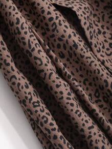 FRIFUL Đầm suông hở lưng in họa tiết da báo cho nữ, Đầm suông đơn giản cho nữ - Nhiều màu - Xem 7