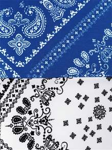 INAWLY 女士彩色拼接撞色毛球鑲邊綁頸上衣,印花圖案有花呢紋理