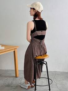 FRIFUL Đầm suông hở lưng in họa tiết da báo cho nữ, Đầm suông đơn giản cho nữ - Nhiều màu - Xem 6