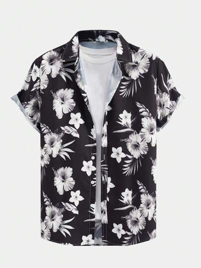 Street Life Guys Floral Print Shirt Without Tee