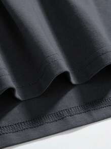 Manfinity Dauomo 男士春夏季棒球印花常規圓領背心 - 深灰色 - 查看 4