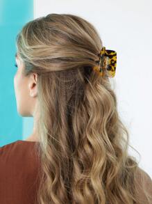 SHEIN Women's Fashion Versatile Tortoise Shell Hair Clip Casual - Yellow - View 4