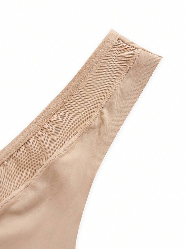 Leisure 3pcs/Pack Solid Color Adhesive Ladies' Thong