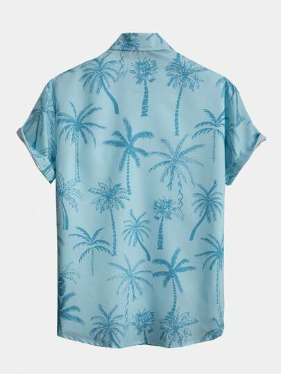 Street Life Camisa De Hombre Con Estampado De Árbol De Coco