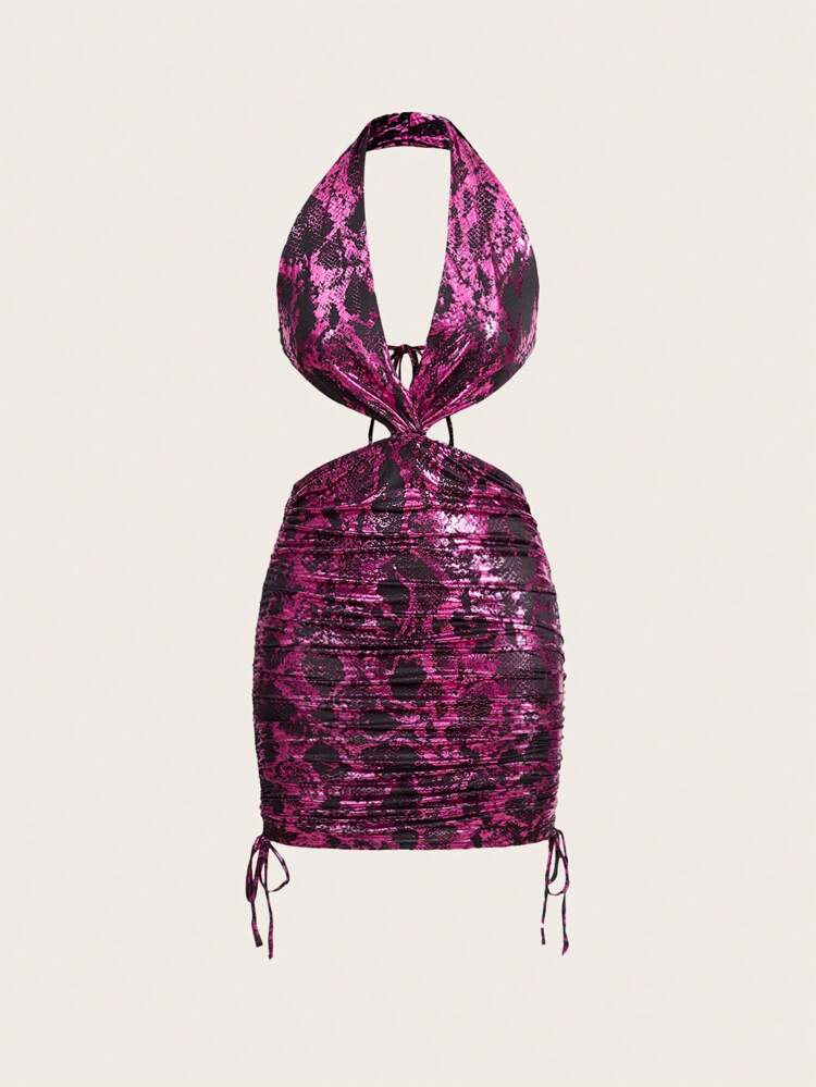 Hollow Out & Drawstring & Ruched Side Cutout Dress Music Festival
Western Wear Women
Festival Outfits 
Birthday Outfit
Spring Summer Women Clothes
Date Night Dress 
Bachelorette Party 
Party Women Dresses
Glow In The Dark
Neon Dress