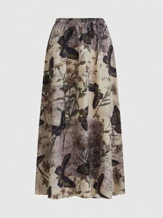 Goth Rock mit Schmetterling Muster, elastisch Bund