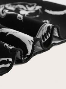 ROMWE Goth Áo nữ Thắt nơ trước Thú vật Tất cả trên in Giải trí - màu đen - Xem 3