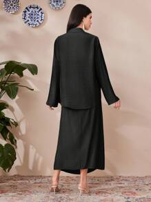 Seusyu Sukienka bez ramiączek w jednolitym kolorze, z wąską talią i koszulą zapinaną na guziki