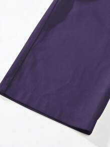 Manfinity Mode 男士純色百褶裙裝褲 - 紫色 - 查看 8