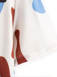 ROMWE MEN Street Life Men Allover Print Shirt, School - Multicolor - View 3