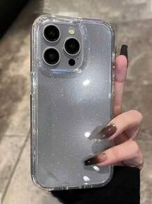 1pc High-Transparency Glitter Phone Case With Good Texture Compatible With Apple,