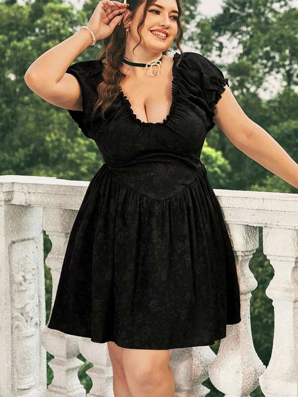 Dreamara Plus Size Black Textured Fabric V-Neck A-Line Princess Dress Concert Outfits Prom Dress Backless Black Cover Up   Black And White Dress Babydoll Dress  Best Sellers   Birthday Teens Dress Camo  Black  Dress Sundress Short Graduation   Party Dress Plus Homecoming Dresses Prom Dress Party Women Dresses Short Formal Dress Picnic Shapewear Dress Country Concert  Country Festival Outfits  Country Concert  Sexy Dress Going Out
