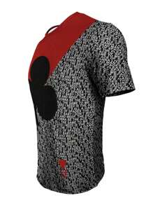 Manfinity LEGND Men Casual Letter & Playing Card Graphic Print Colorblock Short Sleeve Tee, For Going Out