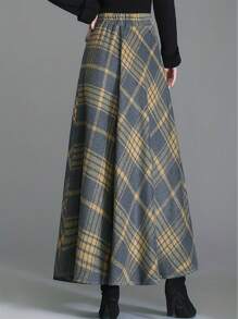 Váy kẻ sọc kiểu Anh dành cho nữ - Nhiều màu - Xem 1