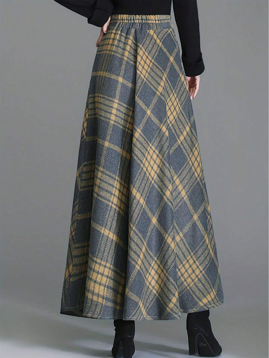 Váy kẻ sọc kiểu Anh dành cho nữ - Nhiều màu - Xem 1