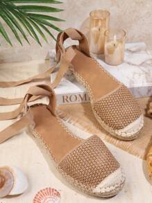 SHUZIA Của phụ nữ Giải trí Dệt Giày phẳng - Màu be - Xem 6