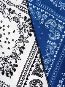 INAWLY 女士彩色拼接撞色毛球鑲邊綁頸上衣,印花圖案有花呢紋理