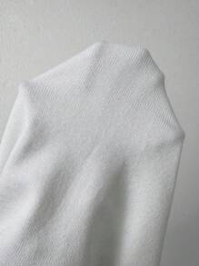Chiquease Khối màu Đồ đan Ribbed Không tay Áo Với Viền tương phản - trắng - Xem 7
