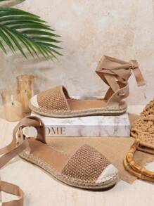 SHUZIA Của phụ nữ Giải trí Dệt Giày phẳng - Màu be - Xem 2